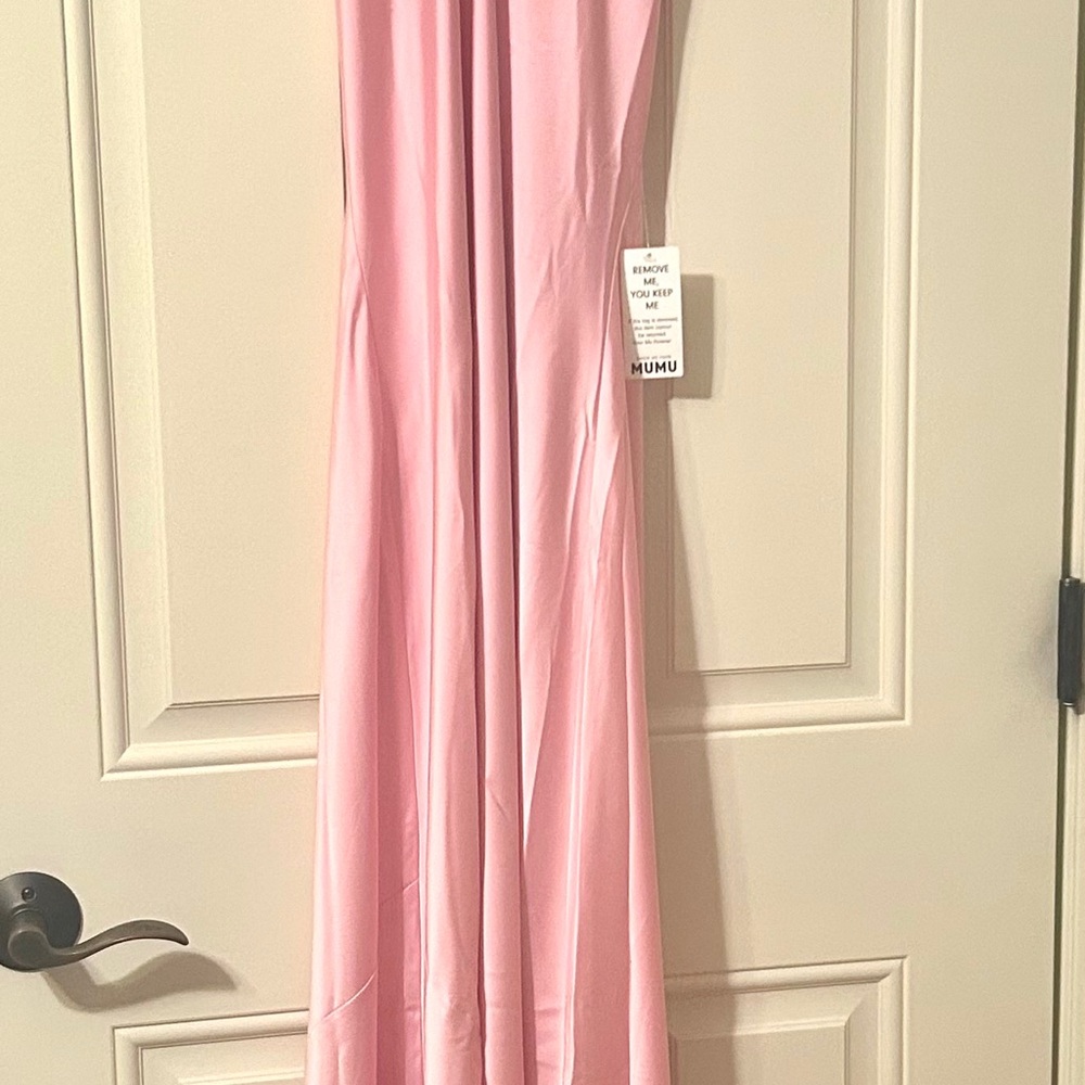 NWT! Show Me Your MuMu Pink Halter Maxi Dress - Picture 6 of 6